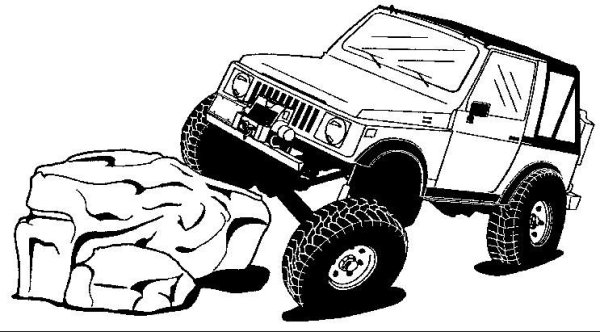Раскраска джип Нива