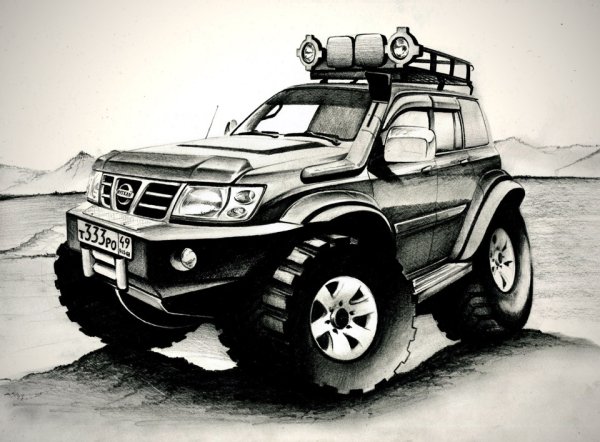 Шарж на Ниссан Патрол