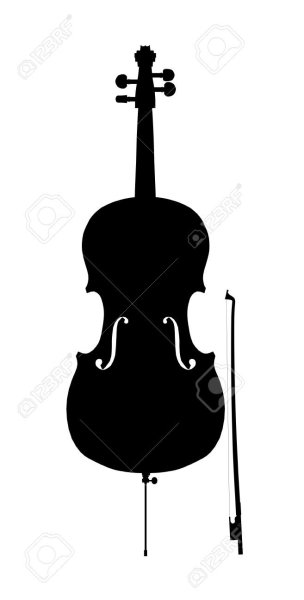 Виолончель силуэт