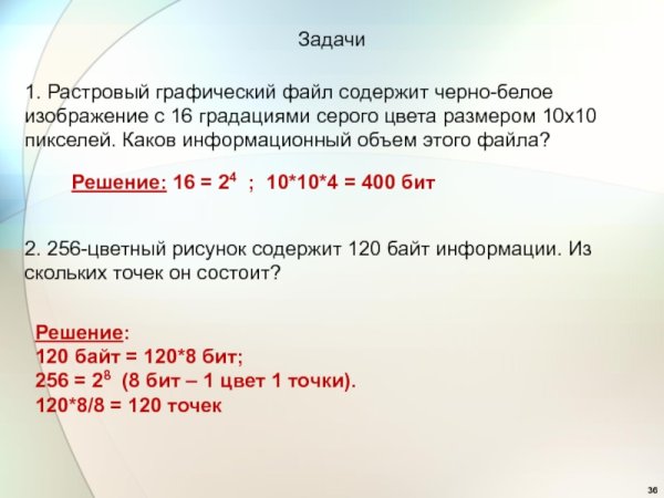 Задачи по информатике с экраном