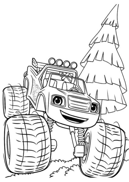 Разукрашка Вспыш и чудо машинки