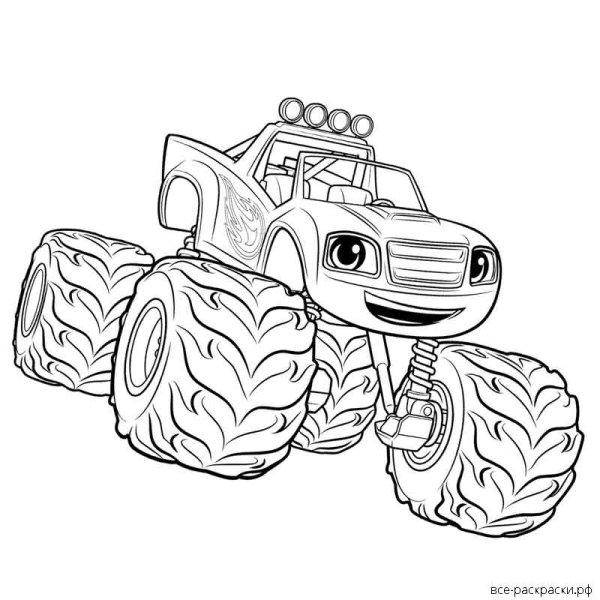 Раскраска монстр трак Вспыш