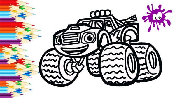 Раскраска монстр трак Вспыш