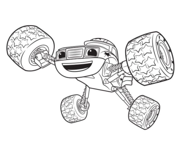 Раскраска Вспыш и чудо машинки