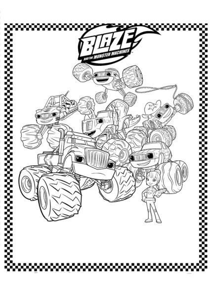 Монстр трак Крушила раскраска