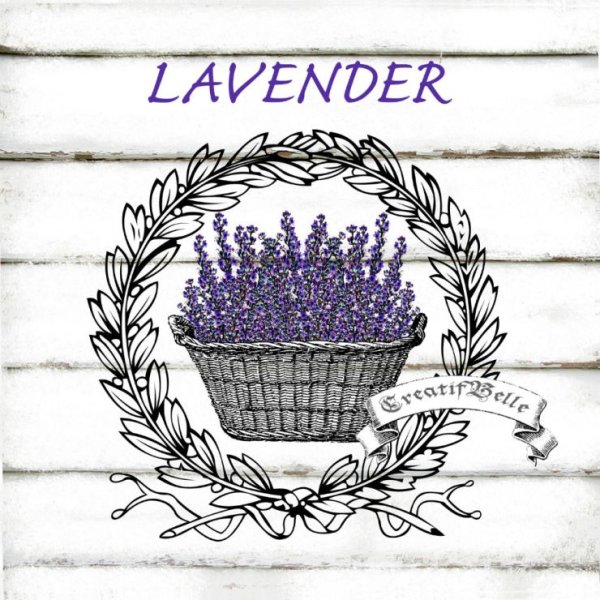 Лаванда с надписями для декупажа