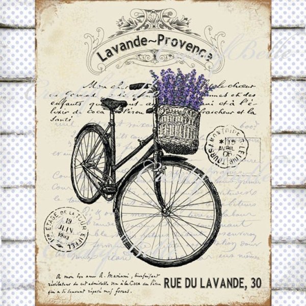 Надписи для декупажа с велосипедом