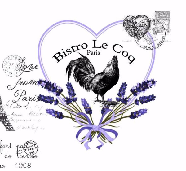 Лаванда с надписями для декупажа