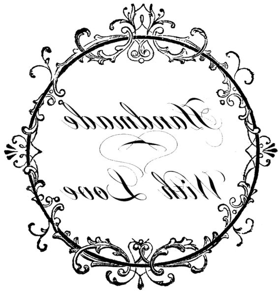 Зеркальные надписи для декупажа