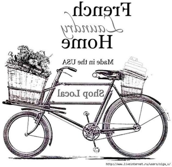 Надписи для декупажа с велосипедом