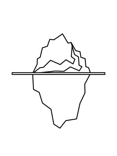 Айсберг раскраска