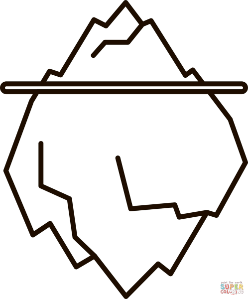 Айсберг раскраска для детей