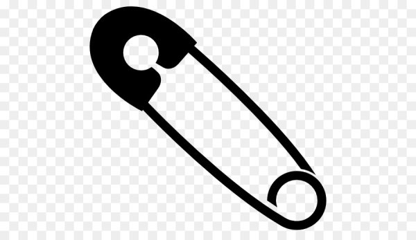 Булавка черно-белая