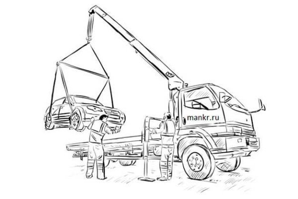 Кран манипулятор вектор