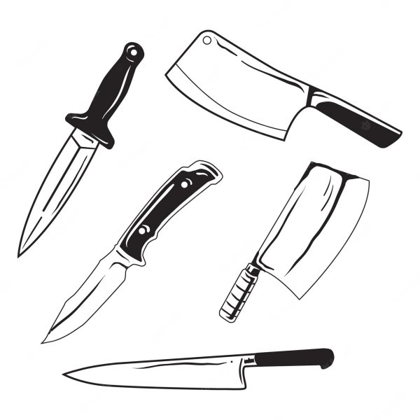 Нож рисунок