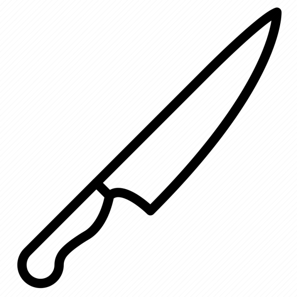 Нож схематично