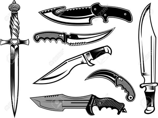 Нож векторное изображение