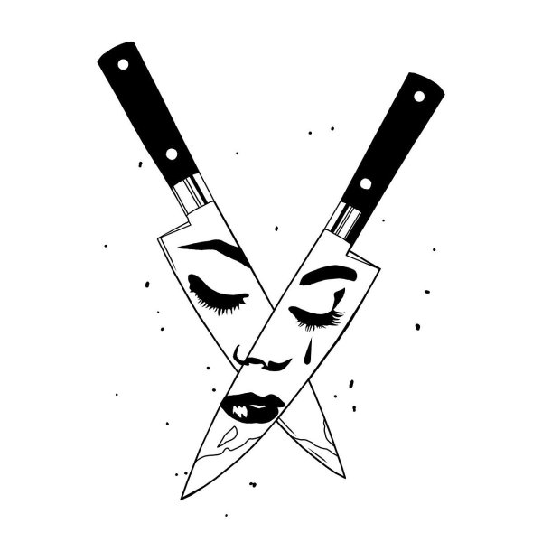 Поварской нож эскиз