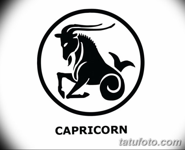 Козерог знак зодиака вектор чб