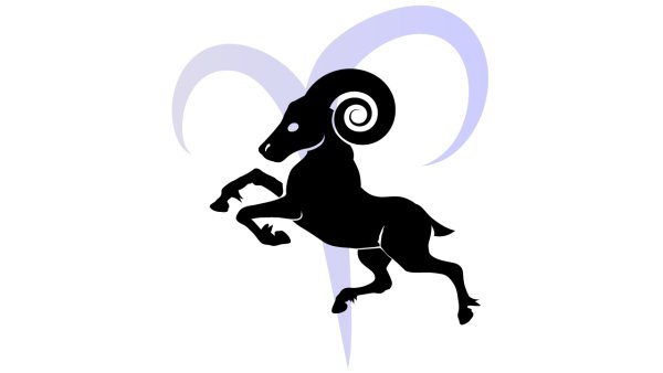 Козерог на белом фоне