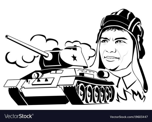 Трафарет танкиста для детей