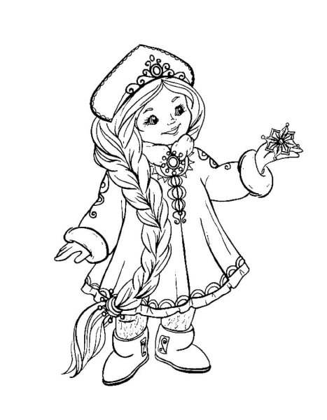 Раскраска Снегурочки