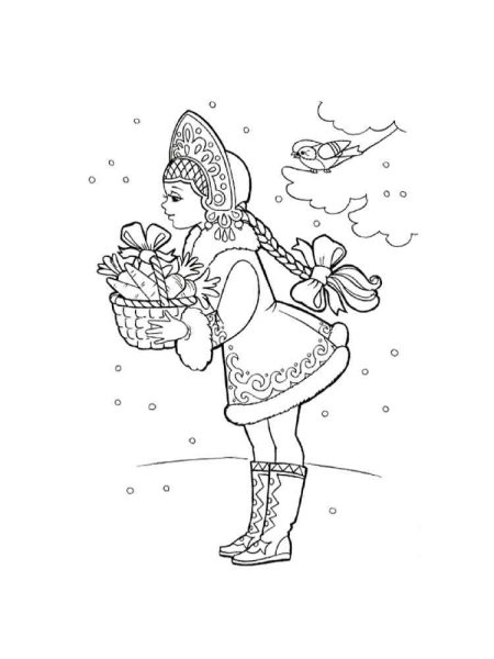 Снегурочка с корзинкой