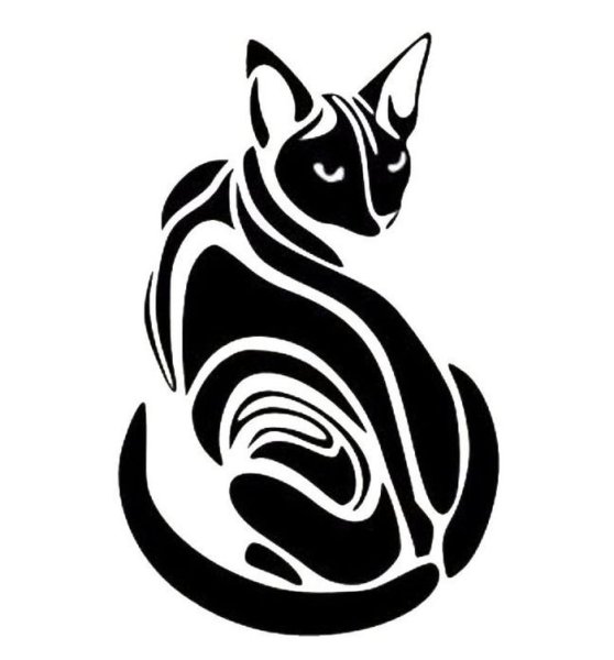 Силуэт египетской кошки