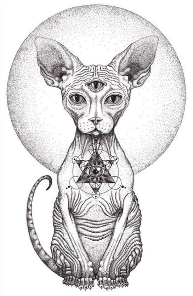 Трехголовый сфинкс тату