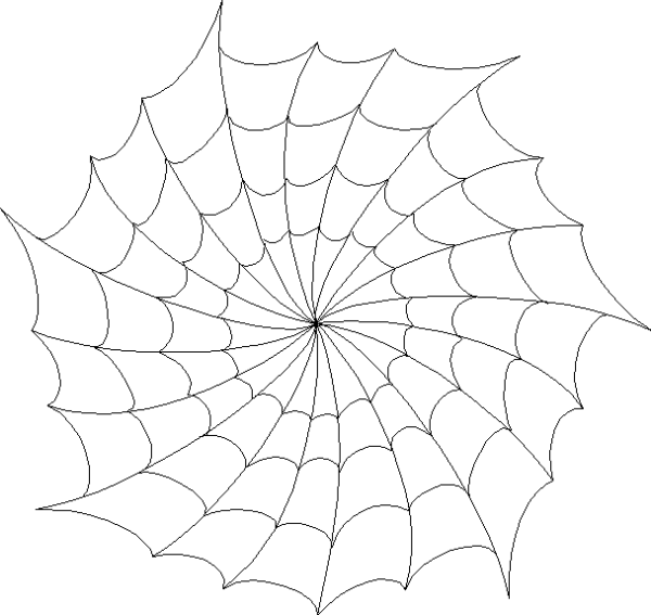 Черная паутина на белом фоне