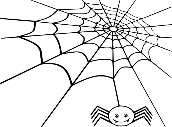 Паутина раскраска