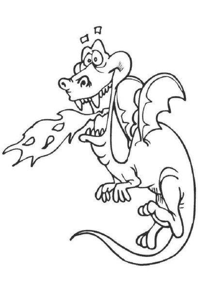 Детские раскраски драконы