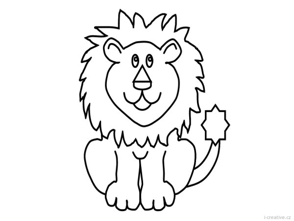 Морда Льва раскраска для детей