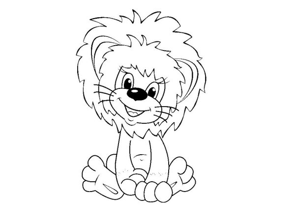 Раскраска «львёнок»