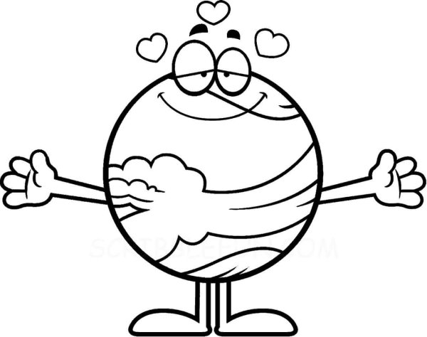 Веселые планеты раскраска