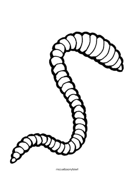 Червяк раскраска