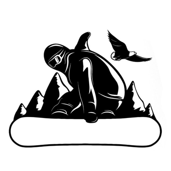 Наклейка на авто сноуборд