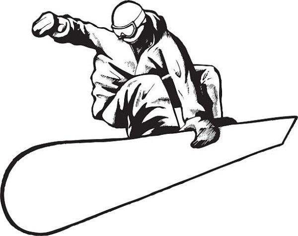 Сноуборд эскиз без фона