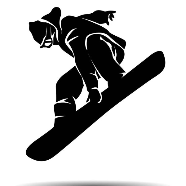 Сноуборд трафарет