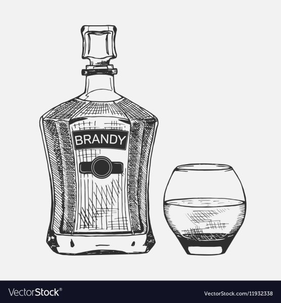 Нарисовать бутылку коньяка