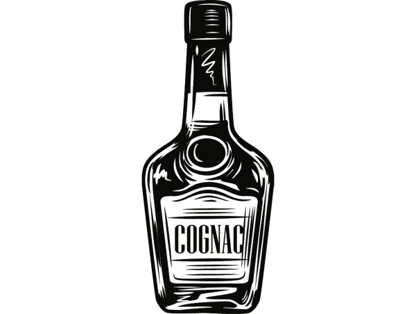 Бутылка коньяка Графика