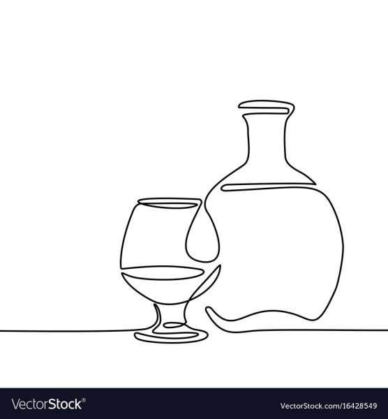 Бокал для коньяка векторный