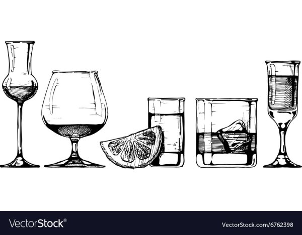 Нарисованная бутылка алкоголя