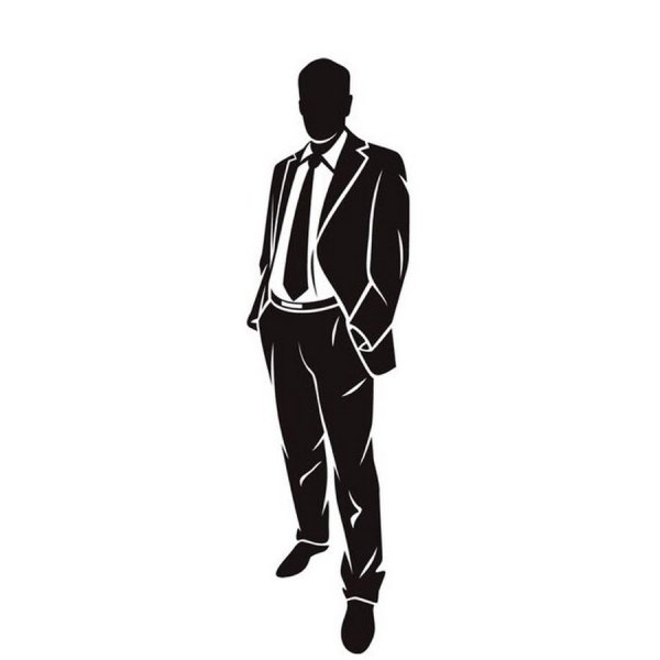 Мужской силуэт в костюме