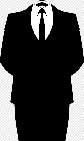 Черный силуэт в костюме