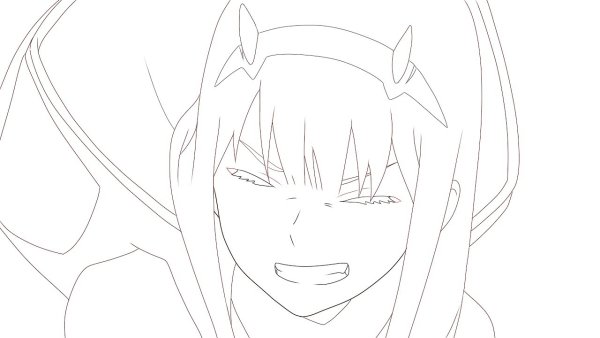 Аниме рисунки контур