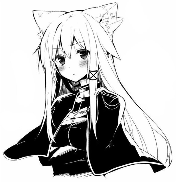 Аниме черное белое