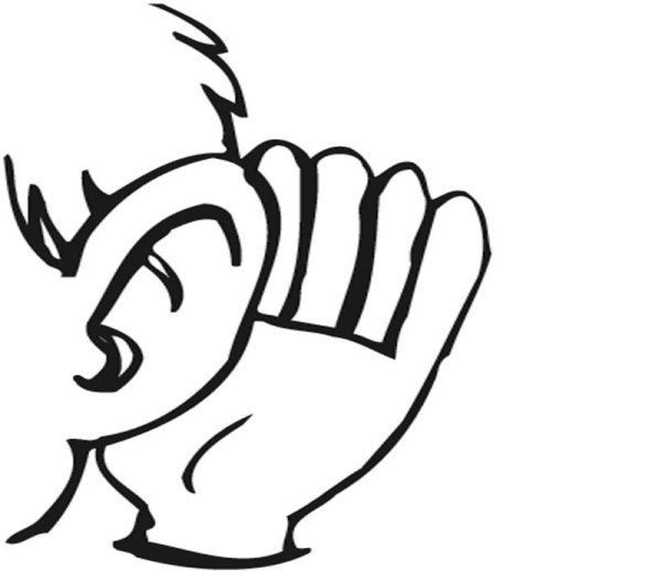 Ухо раскраска для детей