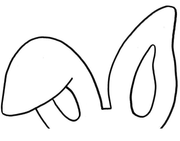 Ушки трафарет