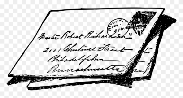 Письмо на прозрачном фоне